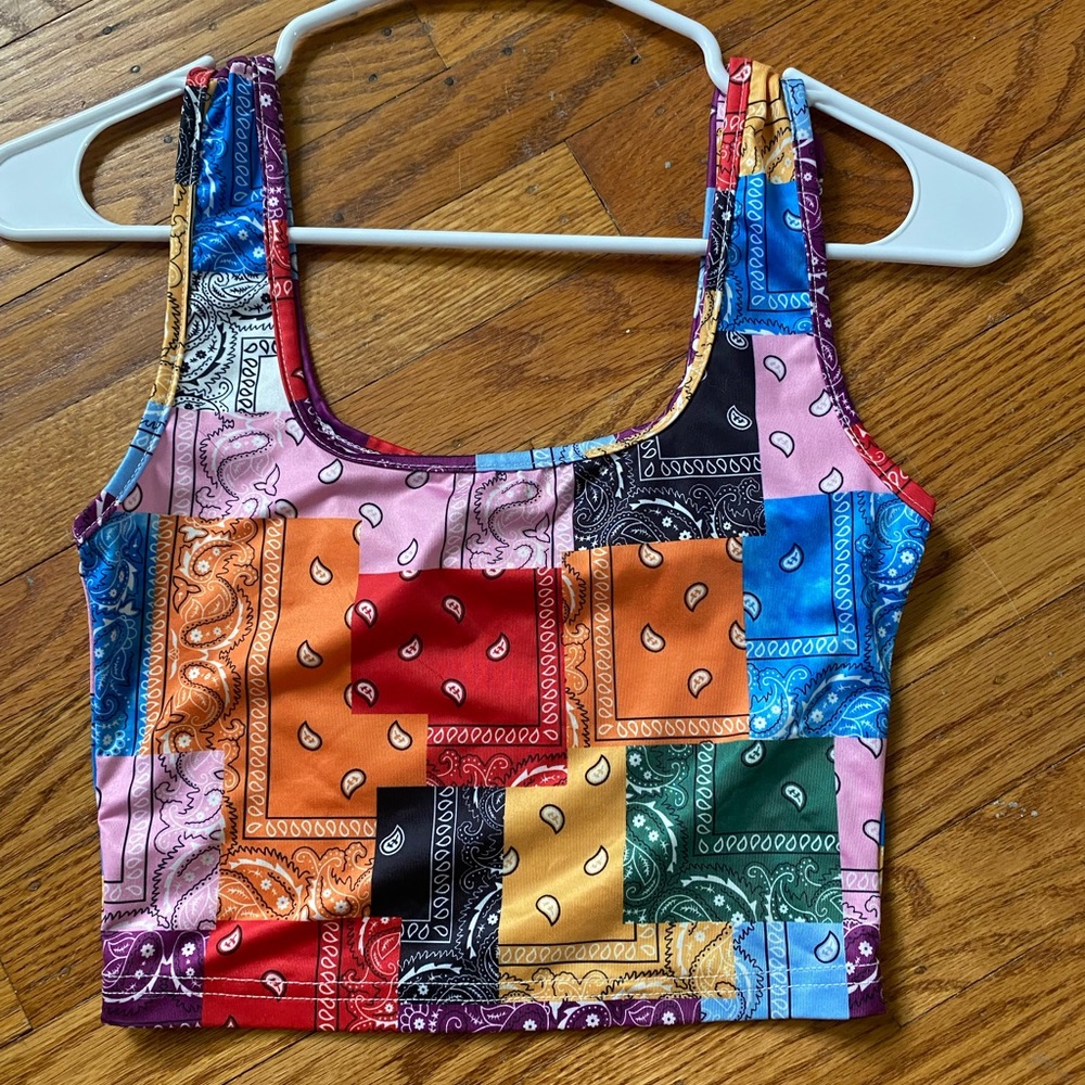 Cropped bandana tank top